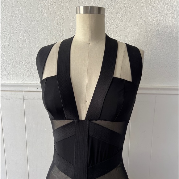 Vintage Seductive Y2K bandage goth Helmut newton teddy top S - Picture 2 of 8